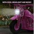 thumbnail image 7 of 6V Kids Ride on Bubble Car, Battery Powered Electric Motorcycle with Music Button and LED Headlight, 3 Wheels Motorbike Toys Gift for Toddler 3+ Boys Girls, Pink, 7 of 7