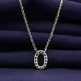 thumbnail image 6 of 18K Yellow Gold Plated Initial Necklace | Moissanite Diamond Alphabet Necklace | Dainty Necklaces for Her | Letter "O" Pendant Necklace |18" + 2" Adjustable Chain, 6 of 6