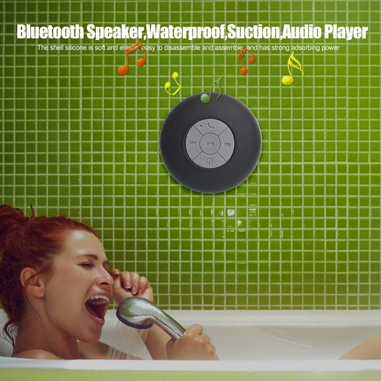 Mini hifi waterproof wireless bluetooth handsfree mic suction speaker hotsell shower car