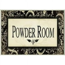 Stupell IndustriesPowder Room Black and Beige Bathroom Wall Plaqueby Jo Moulton