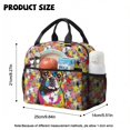 thumbnail image 4 of Kuiaobaty 4 Pcs Backpack and Lunch Box Set for Boys Girls Lightweight Backpack and Pencil Case with Zipper Insulated Lunch Bag and Water Bottle Sleeve for School, French Bulldog Stars Print, 4 of 6
