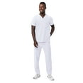 thumbnail image 5 of Adar Addition Go-Everyday Scrub Set For Men - Stylish Scrub Top & Cargo Scrub Pants - A9800 - White - XL, 5 of 7