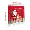 thumbnail image 3 of Fmbmuo Polyester Christmas Shower Curtains Waterproof Red Decorations， Modern Christmas Tree Shower Curtain 1Pcs, 3 of 4