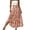 Orange, variant on Jane Wardrobe Elastic High Waist Tiny Ditsy Floral Three Tier Four Way Stretch Maxi Skirt Women Casual Flow Long Skirt 1PC S-XL Plus Size Friendly