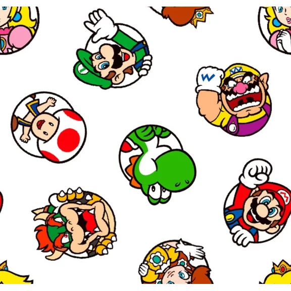 Window Valance Curtain Mario 42X14 Kids Children'S Bedroom Bathroom Game Room