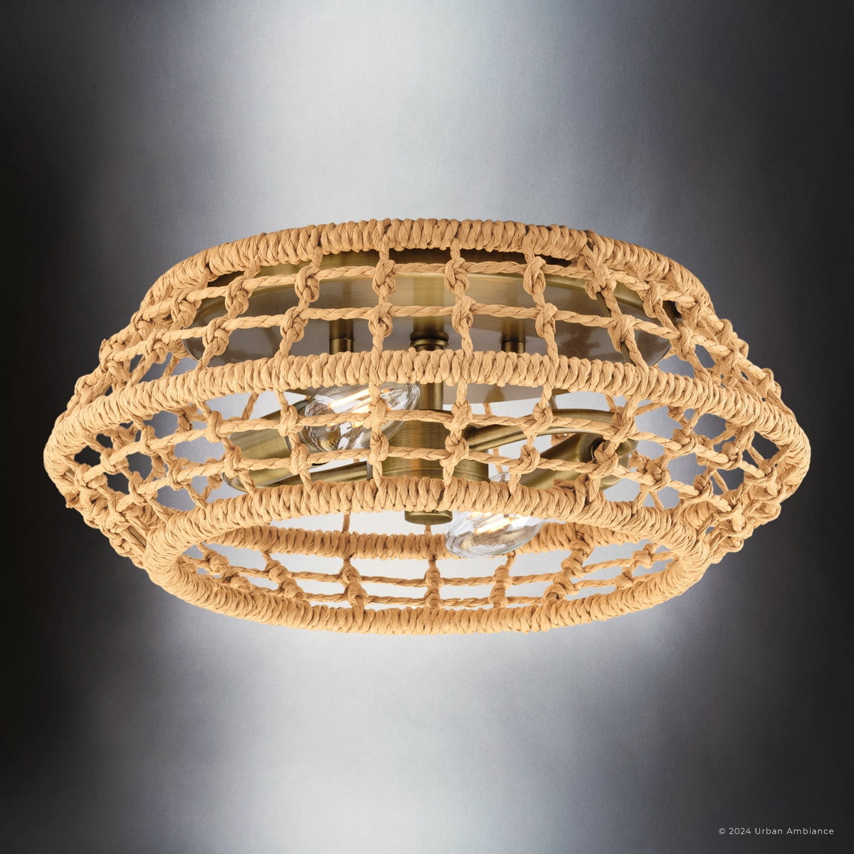 Luxury Bohemian Ceiling Light, Vintage Brass, UHP4681