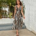 thumbnail image 5 of Stripe Vestido Sin Mangas Para Mujer, Traje De, Ropa De Cumpleaños, Verano, 5 of 5