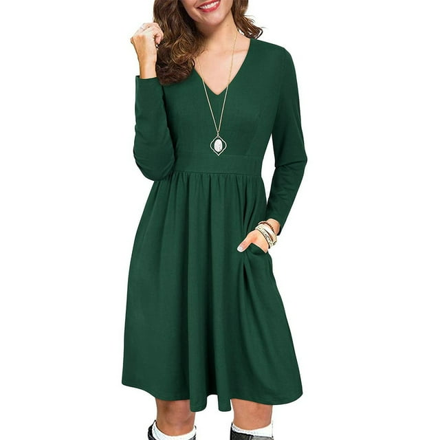 Vestido De Cintura Alta,Vestido De Cintura Alta V Vestido De Cintura Ajustada Para Mujer Vestido De Una Línea Rendimiento Finamente Afinado