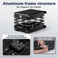 thumbnail image 4 of Luggage Aluminium Frame PC ABS Hardshell Suitcase with Spinner Wheels TSA Lock Zipperless Luggage 28 inch Black, 4 of 8