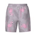 thumbnail image 4 of Lsque Mens Swim Trunks Pink Flamingo Pattern - Bathing Suit Compression Liner - Beach Swim Shorts Swimwear - (S-3XL) - Stretch Quick Dry -XX-Large, 4 of 9