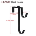 thumbnail image 2 of Unique Bargains 2PCS Adjustable Pool Pole Hanger, Double Pool Hooks for Hanging Pool Equipment Hooks (Black), 2 of 7