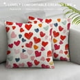 thumbnail image 3 of Qinduosi Valentine Pillow Covers  Inch Pink Love Heart Throw Pillow Covers Red White Valentine's Day Pillowcase Farmhouse Outdoor Linen Square Cushion Cover for Couch Sofa Bedroom Decor (Pack of ), 3 of 5
