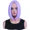Light Purple, variant on RightOn 10 Inches Dark Orange Bob Wig With Middle Part Bangs Wig for Women Girls Daily Use