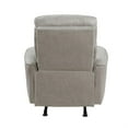 thumbnail image 3 of Ray 39 Inch Manual Rocker Recliner Chair- Gray Tufted Back Microfiber, 3 of 6