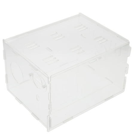 WHAMVOX Transparent Acrylic Small Pet Cage for Hamster Guinea Pig Safe Durable with Good Breathable Design 1pc