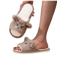 thumbnail image 4 of Xfvqtps Womens Slippers Open Toe Cute Cat Soft Sole Indoor Outdoor Casual Slide Fall Winter Cozy Comfort, 4 of 5