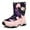 Pink, variant on Fashion Autumn Children Girls Sports Shoes Flat Thick Bottom Non Easy To Wear PU Upper Comfortable Snow Boots Pink 6 Years-7 Years Pink 6 Years-7 Years