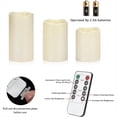 thumbnail image 5 of Velas Sin Llama 4 Pulgada 5 Pulgada 6 Pulgada Juego de 3 Pilares Interiores y Exteriores Velas Parpadeantes con Pilas de 3 Pulgada de Diámetro con Control Remoto, 5 of 5