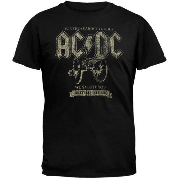 AC/DC Men's Those About To Rock Distressed Soft Adult Short Sleeve T Shirt