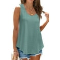 thumbnail image 2 of Fantaslook Womens Tank Tops Eyelet Crew Neck Sleeveless Tops Dressy Casual Flowy Summer Shirts, 2 of 8