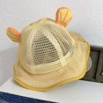 thumbnail image 4 of Sombreros de terre para bebés, sombrero de protección solar para bebés, sombrero de ala para bebés - Yellow Amarillo CUTICAT Sombrero de playa infantil, 4 of 8