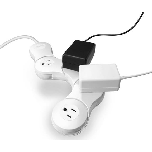 Quirky VPVJP-WH01 Pivot Power Junior - 4 Outlet, White