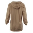 thumbnail image 3 of A2Y Women's Oversized Loose Fit Longline Long Sleeve Pockets Hoodie Sweatshirts Mocha L, 3 of 6