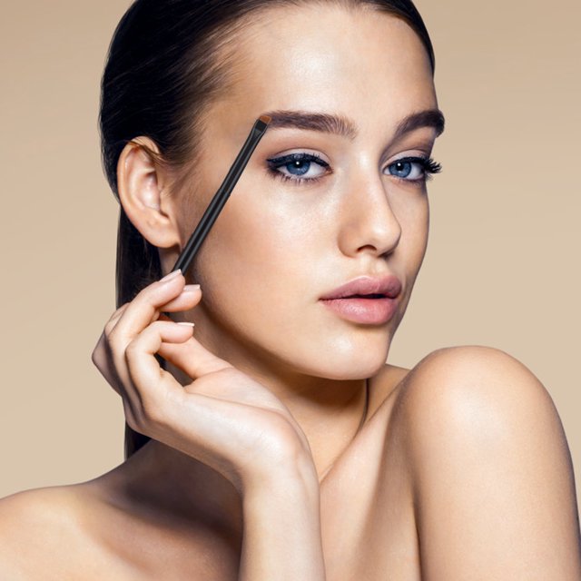 Pincel de maquillaje fino profesional Black Flat Fine Eyeliner Eyebrow Make Up Brush