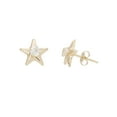 thumbnail image 2 of Brilliance Fine Jewelry 14kt Yellow Gold Star 3MM Cubic Zirconia Stud Earrings, 2 of 5