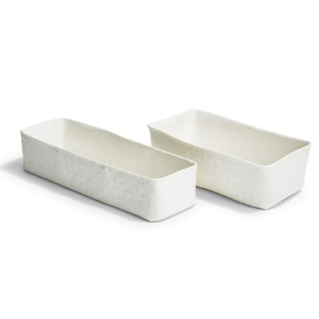 

Two s Company Set Of 2 Basketweave Trays Asst 2 Sizes