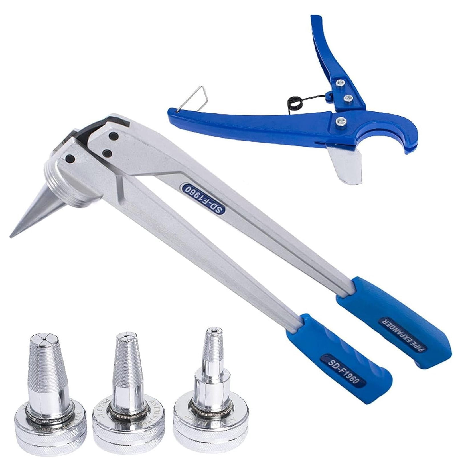 PEX Expansion Tool Kit - 1/2 3/4 1 Inch Tube Expander Set with Hard Case