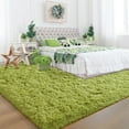 thumbnail image 5 of Homore Cute Fluffy Velvet Carpet Soft Washable Area Rugs for Bedroom/ Living Room Decoration,8'x10',Green, 5 of 8