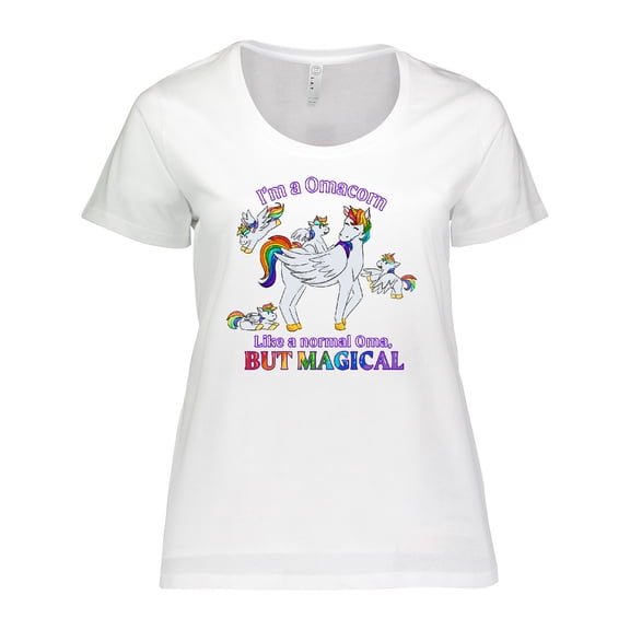 Inktastic I'm a Omacorn, Like a Normal Oma, but Magical Women's Plus Size T-Shirt