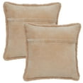 thumbnail image 3 of Safavieh Flayn 22" x 22" Contemporary Faux Fur Decorative Pillows, Brown (Set of 2), 3 of 4