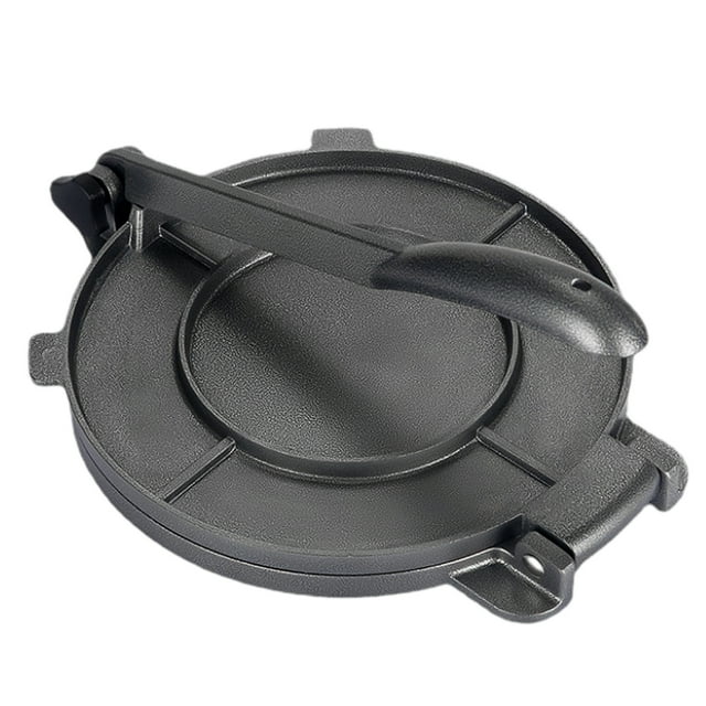 Tortilla Press 8 Inches Heavy Duty Flour Tortilla Press Aluminum Alloy Pre-Seasoned Roti Maker with Handle for Corn / Dough / Pizza / Pie / Flour Tortilla