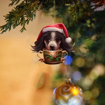 KCEHTA Dog Christmas Ornaments, Dog Ornaments for Christmas Tree, Cute Dog Themed Christmas Birthday Party Home Decorations for Family and Friends
