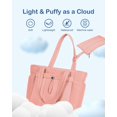 thumbnail image 4 of Bolso de mano TopDesign Puffy para mujer con portavasos y compartimento para portátil (M, rosa), 4 of 8