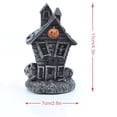 thumbnail image 3 of Halloween Decorations,Lighted Halloween Village Houses With Led Lights, Resin Spooky Town Happy Haunted House For Home And Party Table Desk Mantel,5 Inch, 3 of 5