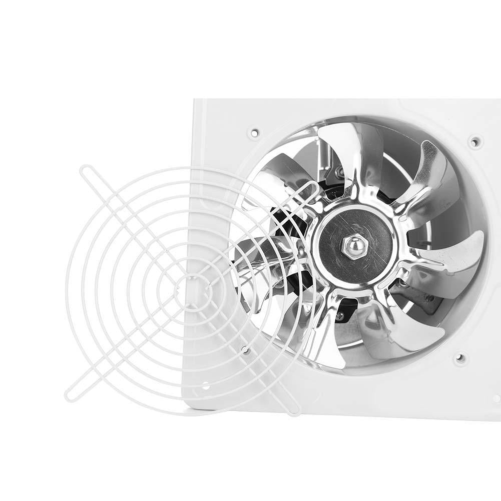 Brrnoo 190mm Wall Mounted Exhaust Fan Low Noise for Home Bathroom Kitchen Garage Ventilation 40W 220V (White)