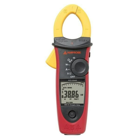 Amprobe Clamp-On Meter,600kW,600A ACD-50NAV