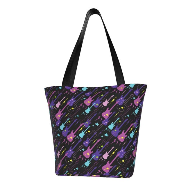 Easygdp Colorful Guitar Bolso de Hombro para Mujer, Bolso Bandolera y Cartera de Mano Elegante para Uso Diario