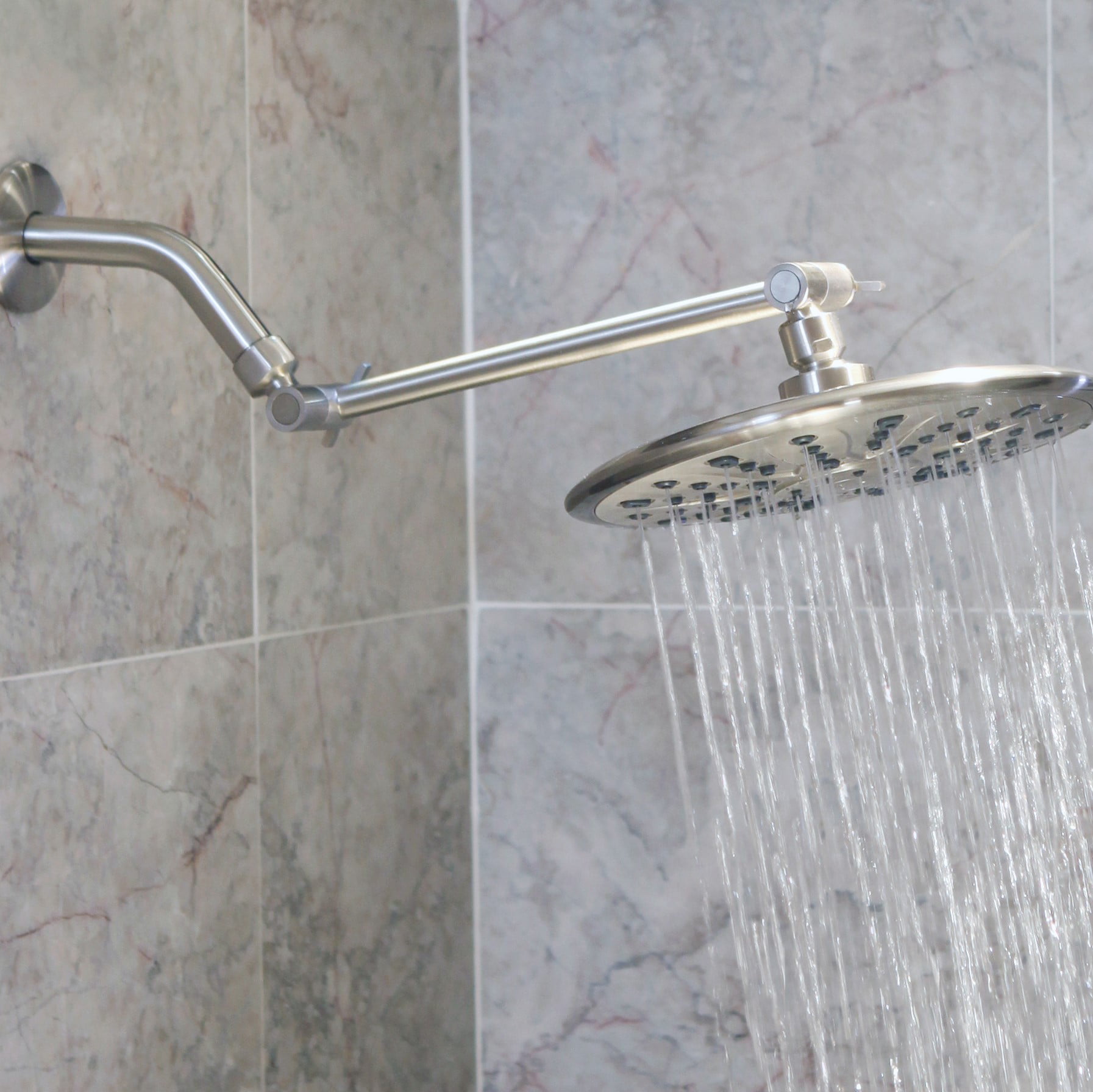 10 inch Shower Head with Extra Long Shower Extension Arm Brushed Nickel 