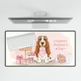 thumbnail image 4 of Happy Mother's Day Basset Hound Love Dog Mom Heart Flower Desk Mat Full Keyboard Mouse Pad Bassets Dog Breed Lovers Gifts Idea Large Mousepad - 12004, 4 of 5