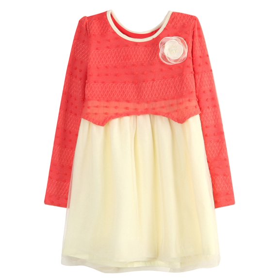 Richie House Girls' Sweet Sweater Dress with Layered Bottoms RH1262