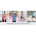 thumbnail image 4 of Ronuti Womens Workout Tops Activewear T-Shirts Short Sleeve Sun Protection Quick Dry Spring Summer, 4 of 4