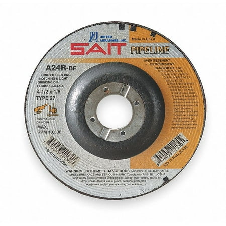 

United Abrasives/Sait Depressed Center Wheel T27 5x1/8x7/8 AO 22040