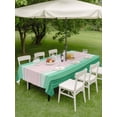 thumbnail image 4 of Outdoor Tablecloth with Umbrella Hole for Patio/Picnic/Party/Camping, Green Stripes Waterproof Table Cloth Rectangle Table Cover Washable, Light Pink Ombre Simple Abstract Lines (60"x 102"), 4 of 8