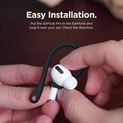 elago AirPods Pro Ear Hooks for AirPods Pro, AirPods Pro 2nd Gen, AirPods 3rd, AirPods 1 & 2 (Black) - AirPods EarHooks hold your AirPods securely, Great for fitness activities
