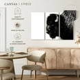 thumbnail image 4 of Elephant Stock Black Bison Wall Art - Horizontal Multi Panel Canvas - Living Room Wall Decor - Animal Multi Panel - White And Black Decor - 23" x 14", 4 of 4