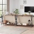 thumbnail image 5 of FOLDLIFE Brown Slim Console Table with Storage，Wood 2-Tier Industrial Design Entryway Console Table,Narrow Sofa Table with Open Storage Shelf for Living Room, Hallway and Foyer, 5 of 7